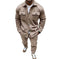 Men's Suede Solid Color Single-breasted Tooling Cardigan Two-piece Set Meifu Market