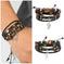 genuine cowhide leather bracelet | adjustable multi-layer bracelet | vintage style leather jewelry | energy saving