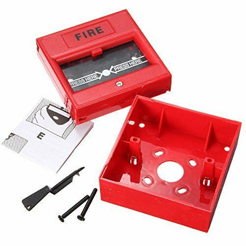 Wired Security Button Hand Breaking Glass Emergency Fire Alarm 