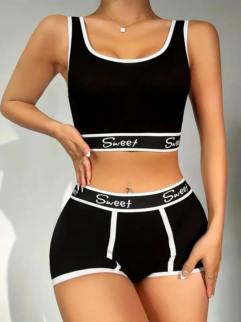 Workout Underwear Cotton Wide-brimmed Letters Sports Underwear Suit Meifu Market