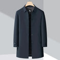 fleece-lined winter coat | windproof mens jacket | cotton-padded mid-length coat | energy saving
