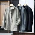 lightweight trench coat men | sun protection coat men | mid-length mens coat | ultrasonic cleaning