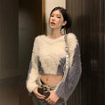 womens v-neck mink fur sweater | soft mink fur short sweater | winter warm v-neck sweater | energy saving