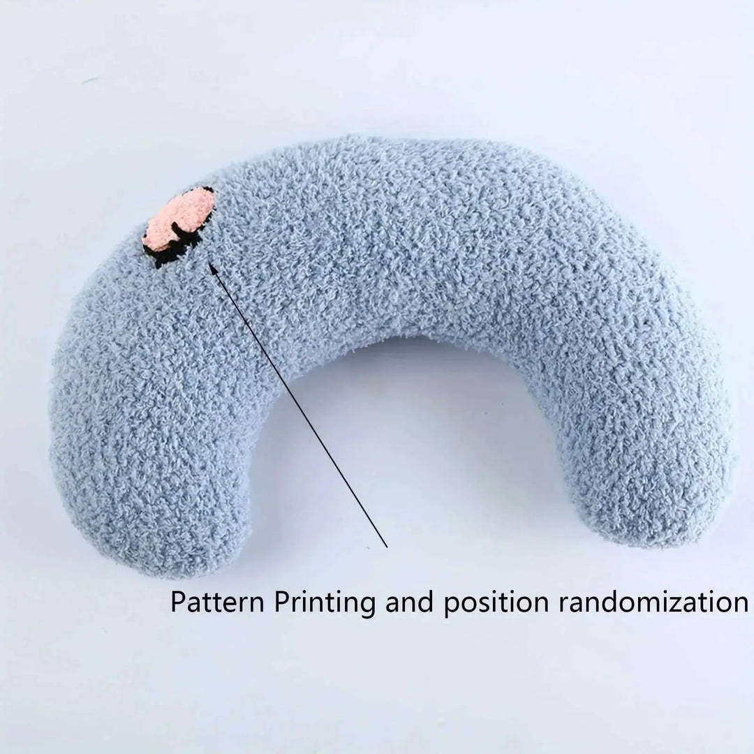 Cozy U-Shaped Pet Pillow - Ultra Soft, Fluffy, Calming Toy for Deep Sleep, Promoting Relaxation and Reducing Anxiety in Ca...