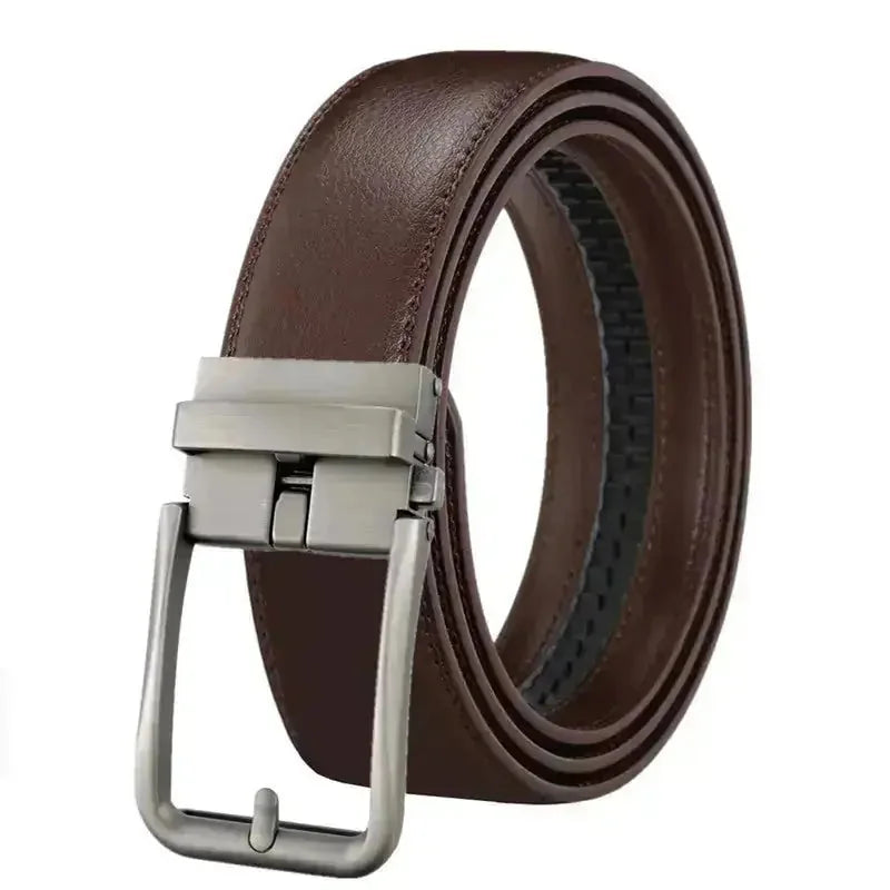 genuine leather belt | automatic buckle mechanism | stainless steel buckle | ultrasonic cleaning