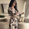 dubai printed kaftan | premium cotton fabric | long sleeve robe | ultrasonic cleaning
