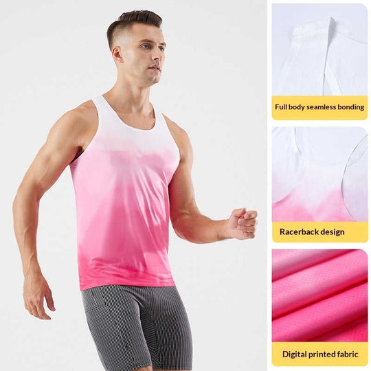 Men's Breathable Running Vest – Polyester Sport Tank, 4 Colors S–XXL - Meifu Market