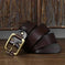cowhide leather belt | solid brass buckle | adjustable belt for men | ultrasonic cleaning