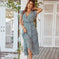 ruffle cap sleeve dress | v-neck wrap belt dress | boho floral maxi dress | ultrasonic cleaning