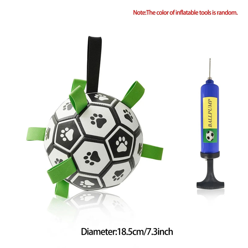 interactive dog football toy | inflatable dog soccer ball | durable pet training toy | energy saving