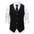 wool blend vest for men | single-breasted waistcoat | slim fit suit vest | ultrasonic cleaning