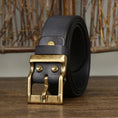 top-grain leather belt | brass buckle belt | vintage style belt | ultrasonic cleaning