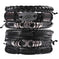 genuine leather bracelet | adjustable woven bracelet | multi-layer charm bracelet | energy saving