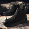 New Autumn And Winter British Style Rhubarb Worker Boot Thick Bottom High Top Smoke Pipe 41 - angle view with thick bottom...