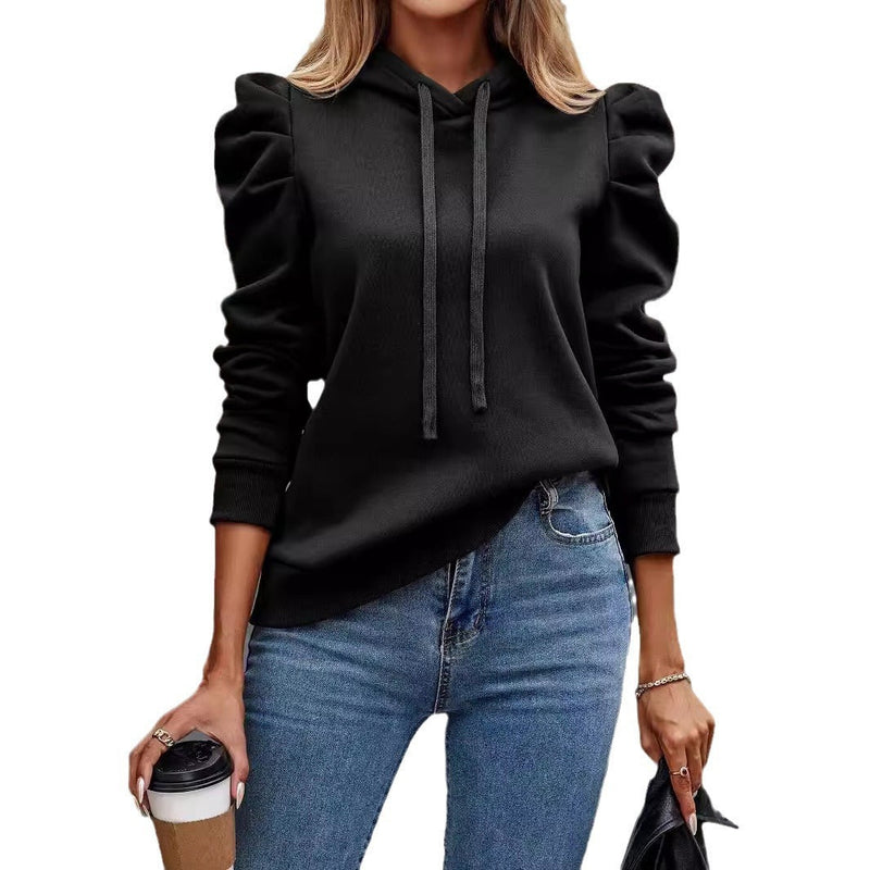Solid Color Long-sleeved Casual Women's Top Sweater Meifu Market