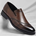 Men's Slip-on Casual Leather Shoes Low-top Business Formal Wear Meifu Market