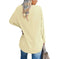 Solid Color Loose Drop Shoulder Sleeve V Neck Long Sleeve Blouse Meifu Market