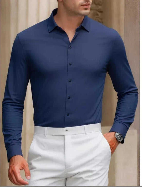 wrinkle-resistant fabric | long sleeve casual shirt | lightweight summer shirt | energy saving