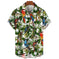 quick-dry polyester fabric | breathable short sleeve shirt | tropical palm tree print | ultrasonic cleaning