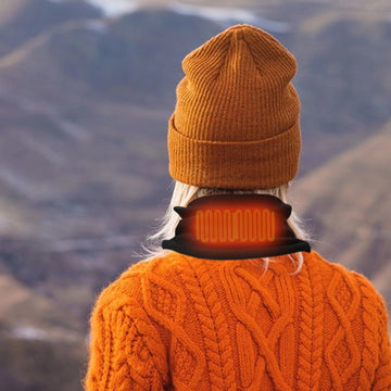 heated neck warmer | rechargeable heating scarf | cold weather gear | ultrasonic cleaning