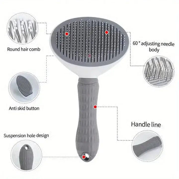 pet hair removal brush | slicker brush for dogs | cat grooming brush | ultrasonic cleaning