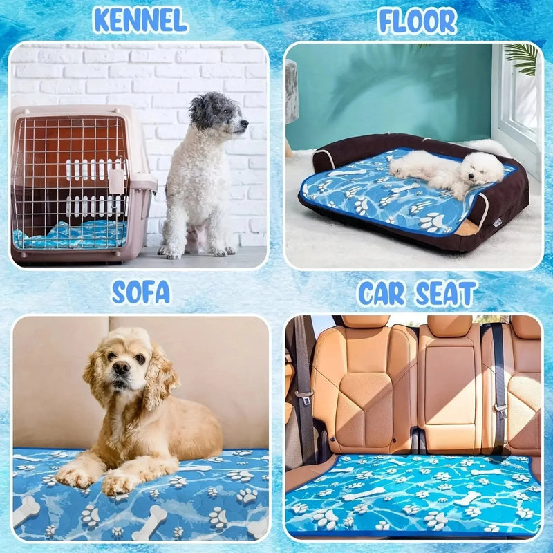 self cooling pet mat | washable cooling pad for dogs | ice silk dog cooling mat | ultrasonic cleaning