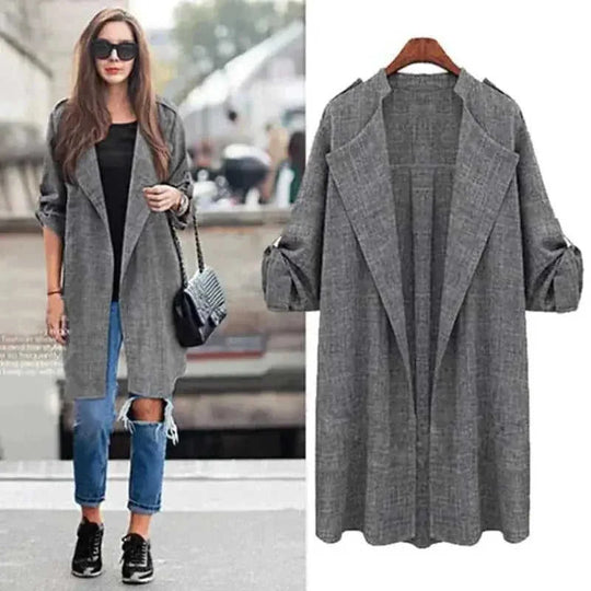 waterproof trench coat | wool blend cardigan | longline coat women | energy saving
