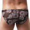 Men's Mesh Floral Print Briefs Low-Rise Breathable Underwear Meifu Market