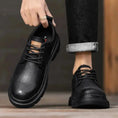 Men's Autumn Black Soft End Business Leather Men's Shoes Outdoor British Meifu Market