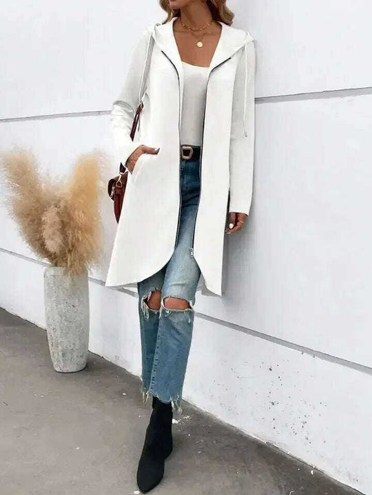 Personality Street Zip Hooded Long Velvet Lining Sweatshirt Meifu Market
