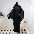 solid color abaya set | lightweight cotton robe | long sleeve maxi dress | energy saving