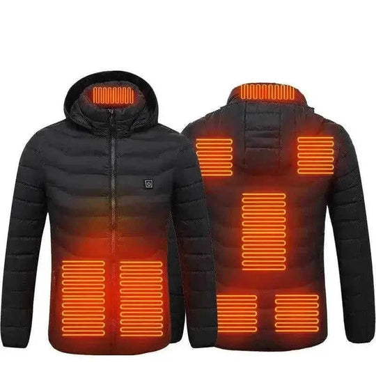usb heated jacket | electric heating coat for men | rechargeable thermal clothing | ultrasonic cleaning