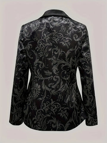 Embossed Stitching Elegant Banquet Date Easy Matching Coat
