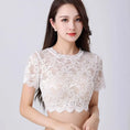 lace blouse for women | o-neck short sleeve top | fake collar blouse | energy saving