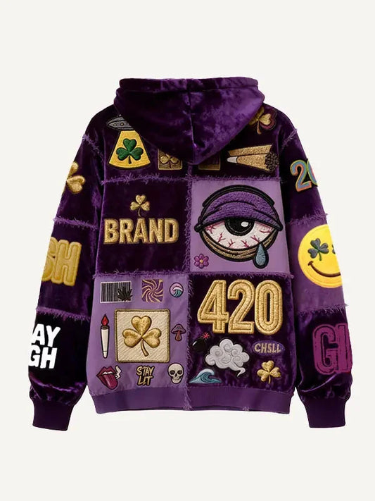 Women's Printed Polyester Sweater - Casual Fashion Pullover Top