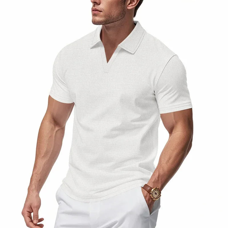 moisture-wicking fabric | breathable polo shirt | loose fit mens shirt | ultrasonic cleaning