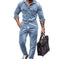 Men's Suede Solid Color Single-breasted Tooling Cardigan Two-piece Set Meifu Market