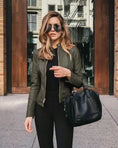 New Wish New Product Autumn And Winter Women's Fashion Leather PU Suit Jacket Meifu Market