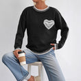 Women's Color Contrast Patchwork Pullover Loose Sweater Meifu Market