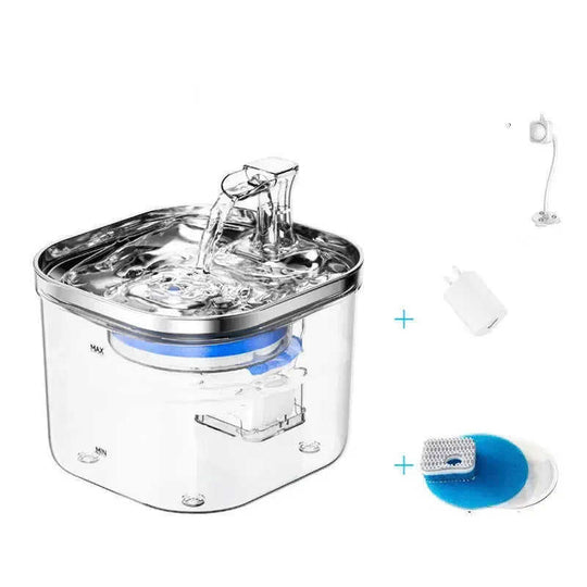 Pet Cat Dog Stainless Steel Automatic Circulation Water Dispenser Intelligent Fountain Pets Accessories Meifu Market