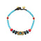 elastic turquoise bracelet | adjustable boho bangle | vintage tribal jewelry | energy saving