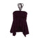 Women's Halterneck Backless Camisole | Modal Slit Top Brown - Meifu Market