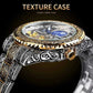 skeleton tourbillon movement | sapphire crystal glass | business casual timepiece | energy saving