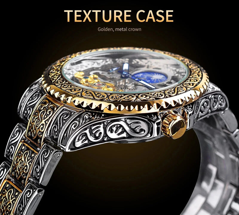 skeleton tourbillon movement | sapphire crystal glass | business casual timepiece | energy saving