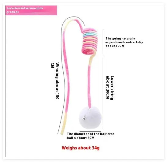 Cat Toy Self-Hi Sucker Spring Rabbit Hair Ball Interactive Play Pet Supplies Interactive Toys Meifu Market