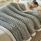 heavyweight flannel blanket | queen size thermal blanket | reversible flannel throw | energy saving