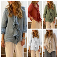 Fashion V-neck Ruffled Sleeve Ruffled Loose Casual Meifu Market