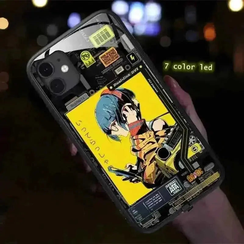 led back cover case | tempered glass protection | wireless charging compatible | energy saving