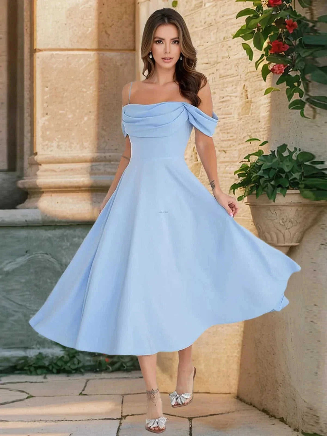 sexy pleated dress for women | sling slim fit dress | elegant temperament dress | ultrasonic cleaning