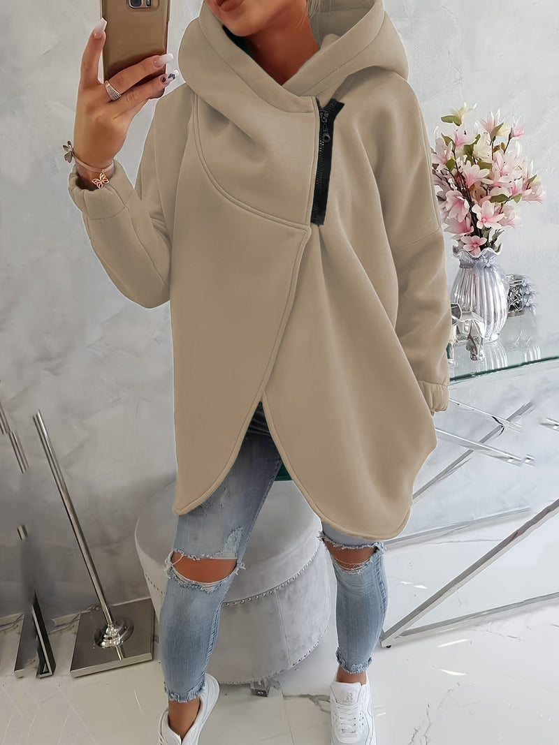 Women's Plus Size Solid Color Coat Meifu Market